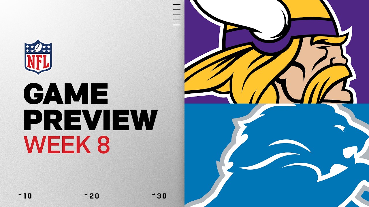 Minnesota Vikings vs Detroit Lions | 2026 Week 8 Game Preview thumbnail