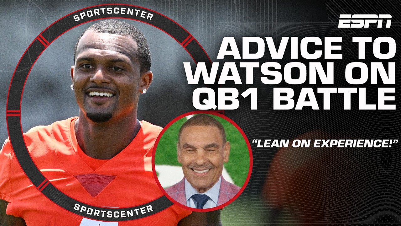 Herm Edwards says QB1 competition between Deshaun Watson & Sheduer Sanders 'isn't even close' 👀 | SC thumbnail