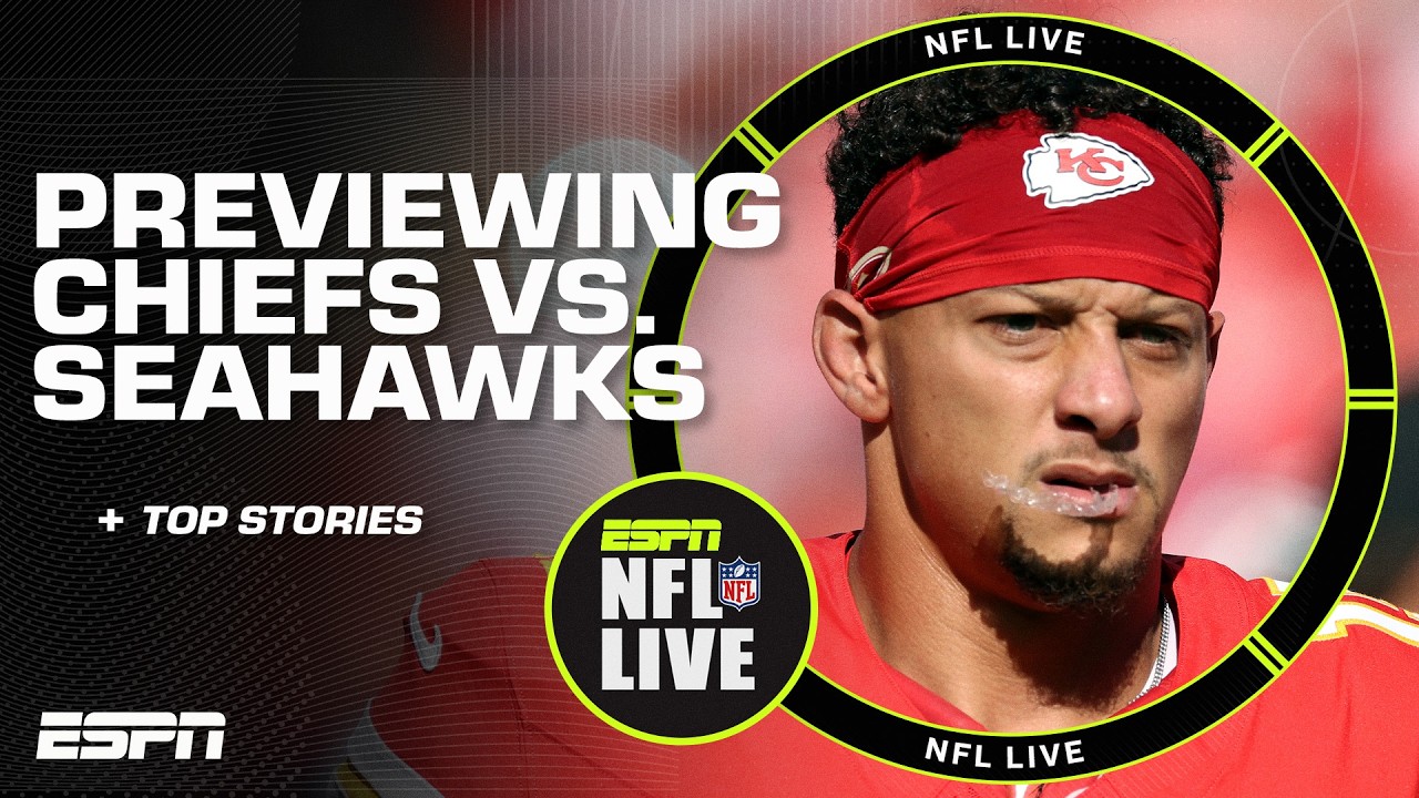 Can the Chiefs improve to 6-0 against the Seahawks? + NFLPA investigating NFL, Eagles | NFL Live thumbnail