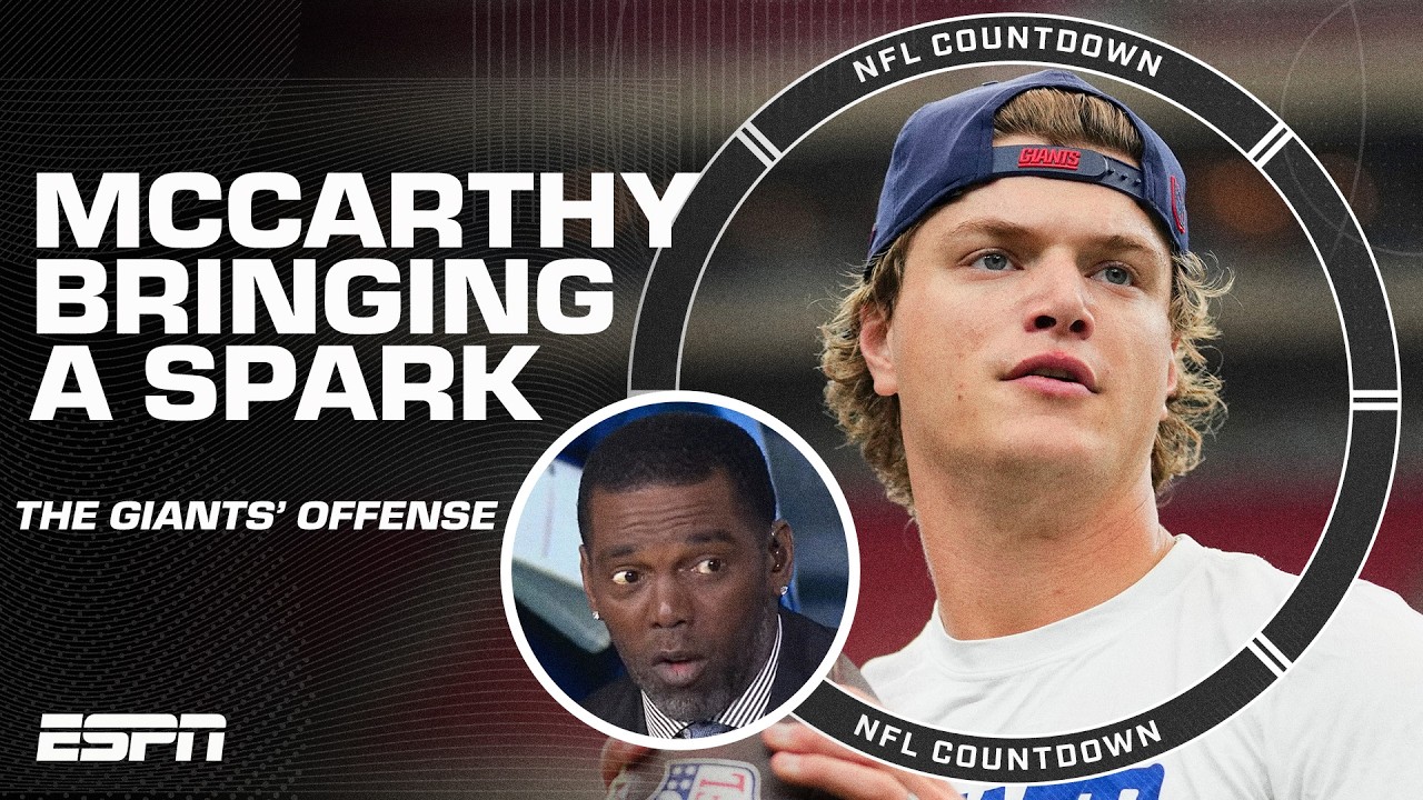 Randy Moss says J.J. McCarthy should bring a SPARK to the Giants' offense ⚡️ | NFL Countdown thumbnail