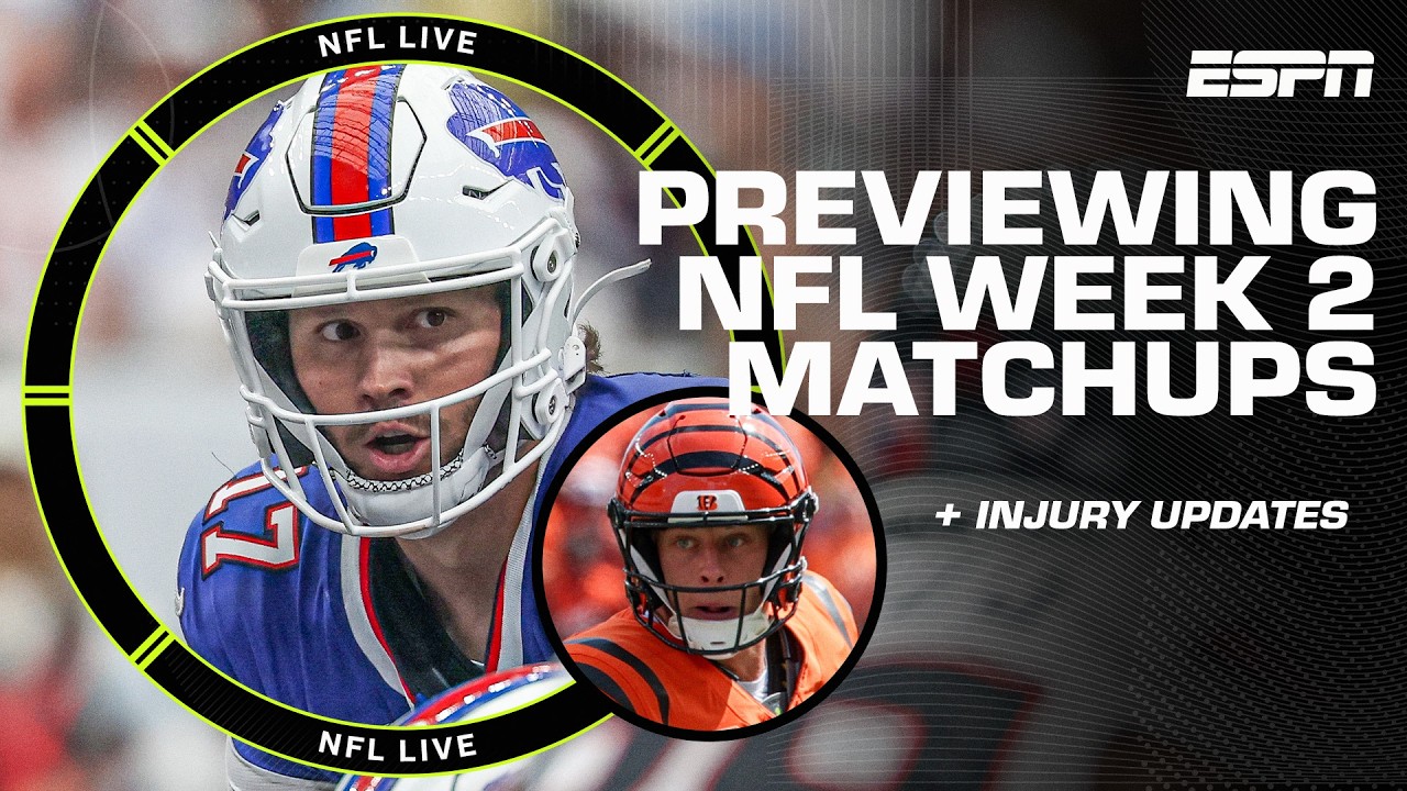 WEEK 2 PREVIEW 🏈 Can the Lions' defense stop the Bills? + Injury updates | NFL Live thumbnail