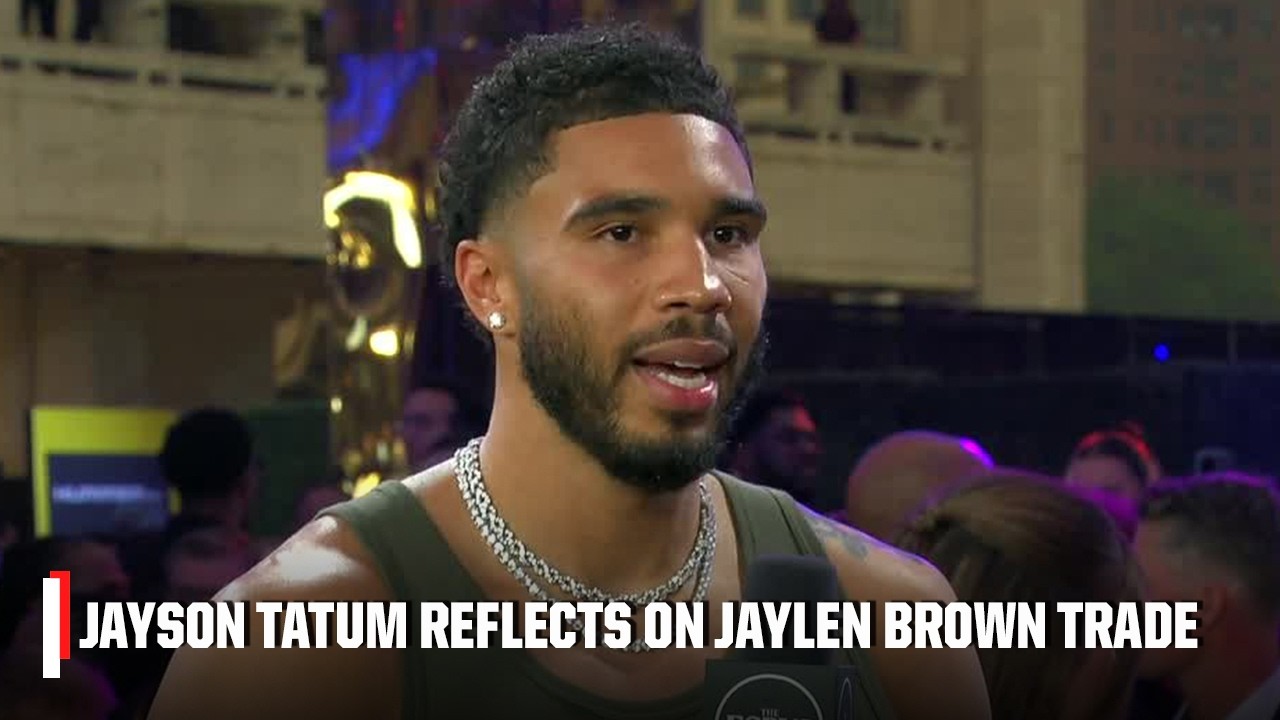 'It's weird' - Jayson Tatum on how it's felt after the Jaylen Brown trade | ESPYS Preview Show thumbnail