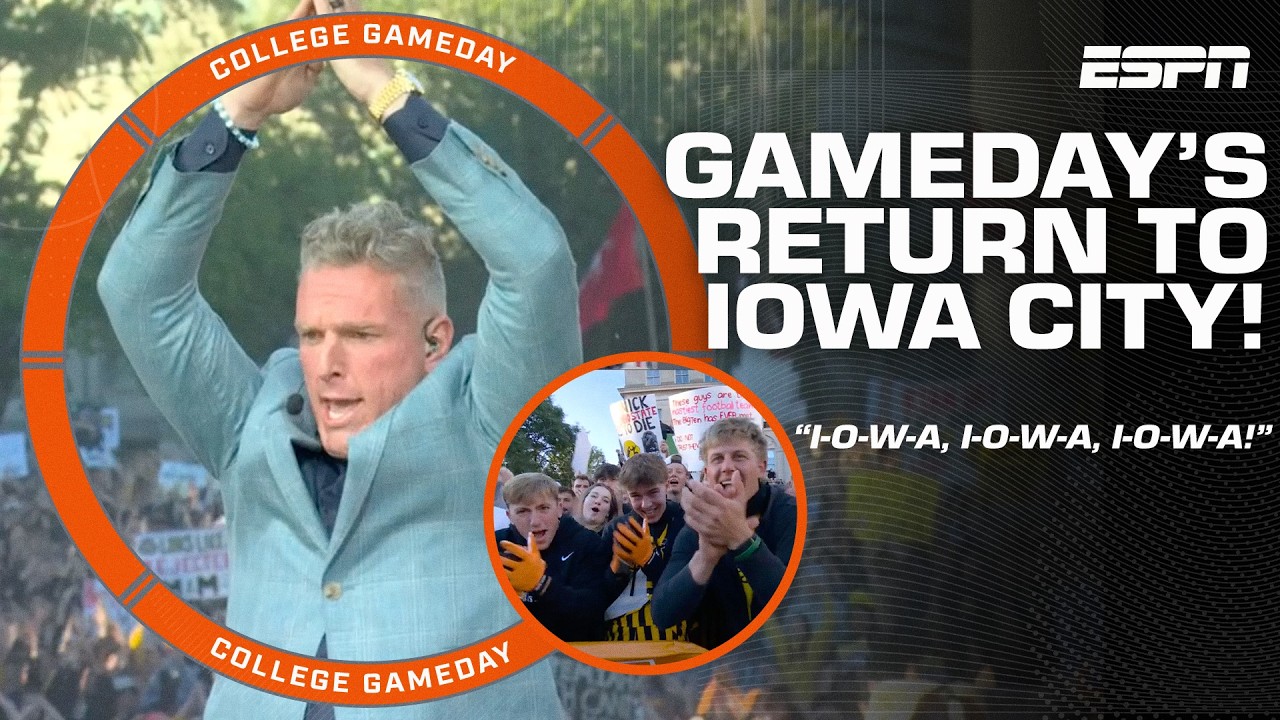 'IS THIS HEAVEN?! NO IT'S IOWA!' 🗣️ College GameDay RETURNS TO IOWA CITY! 🙌 thumbnail