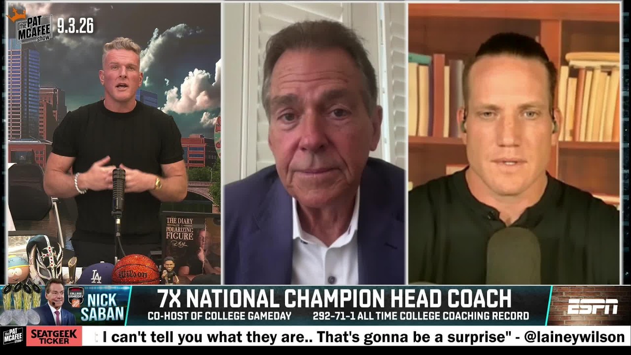 Nick Saban reacts to LSU lawsuit, Shams' Clippers update + Lainey Wilson joins | The Pat McAfee Show thumbnail