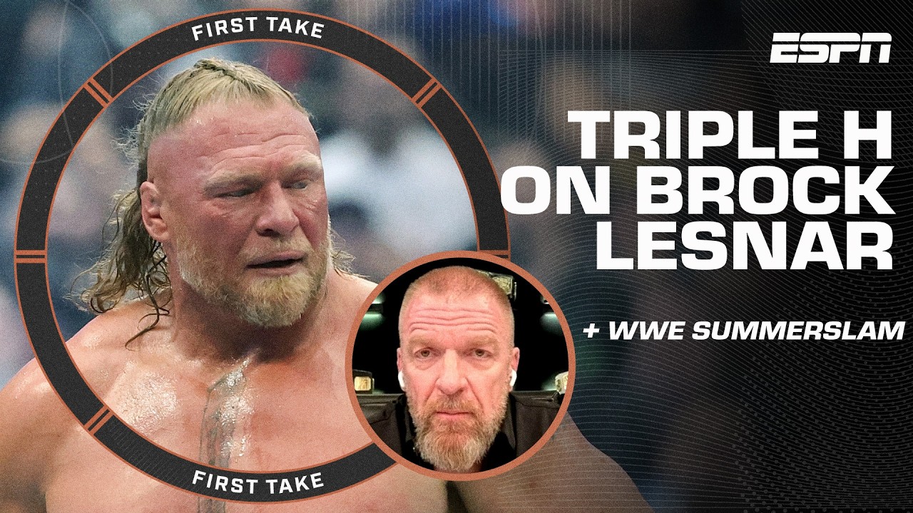 Triple H talks WWE SummerSlam ➡️ Oba Femi 🆚 Brock Lesnar & CM Punk-Cody Rhodes rivalry | First Take thumbnail