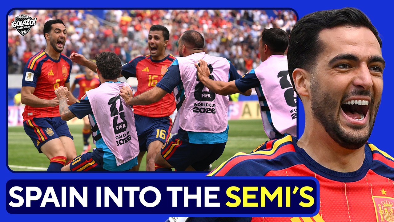 Spain ADVANCES to the Semifinal | Mikel Merino's late goal gives them 2-1 win vs. Belgium thumbnail