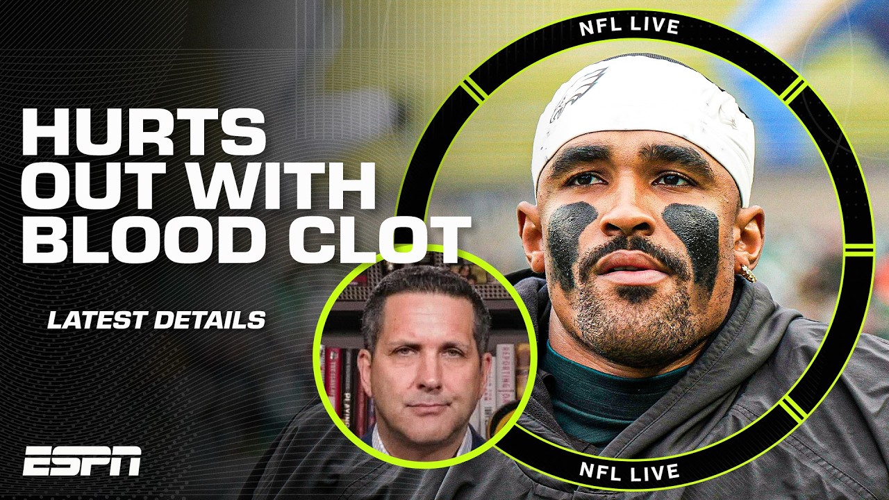 🚨 Jalen Hurts ruled OUT for Week 6 with blood clot + Seahawks vs. Broncos | NFL Live thumbnail