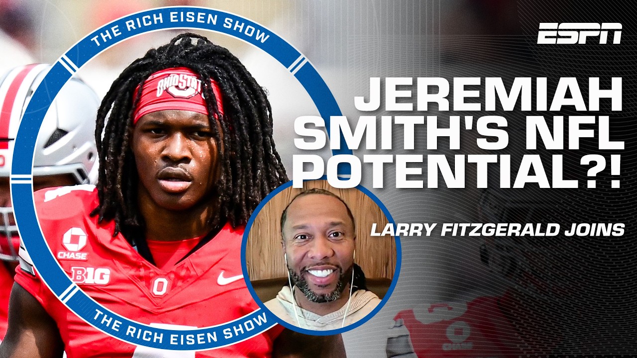 ‘HE'S AN ABSOLUTE MUTANT!’ 😳 Larry Fitzgerald praises Jeremiah Smith | The Rich Eisen Show thumbnail