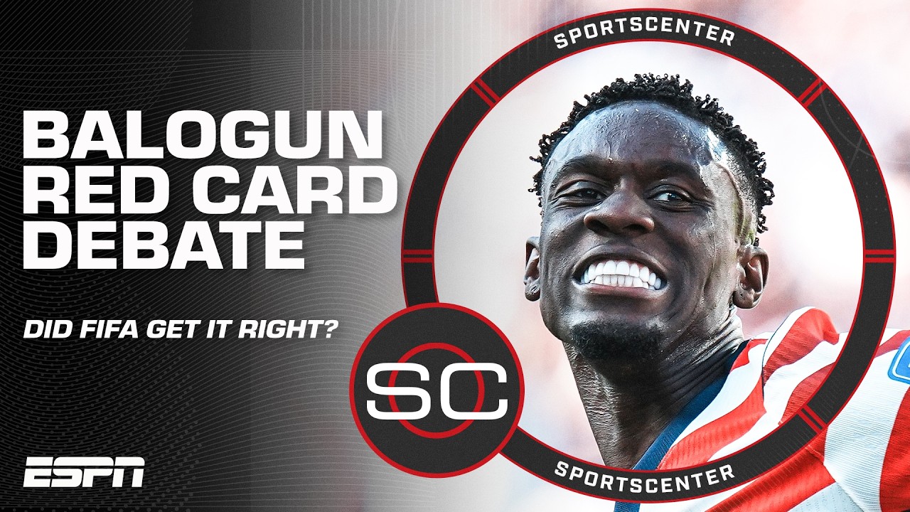 The latest on FIFA suspending Folarin Balogun’s red card and Belgium’s appeal | SportsCenter thumbnail