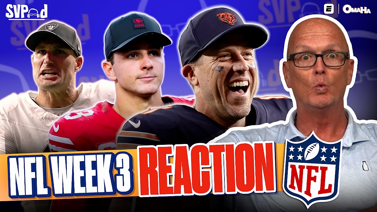 Raiders' HOT START, Bears’ UNFORGETTABLE night + 49ers, Jaguars have HIGH CEILINGS | SVPod thumbnail