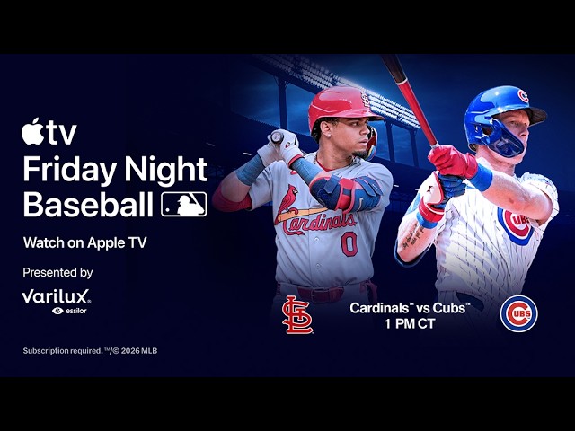 Cardinals vs. Cubs: Friday Night Baseball on Apple TV (Pregame Show + First 2 Innings) thumbnail