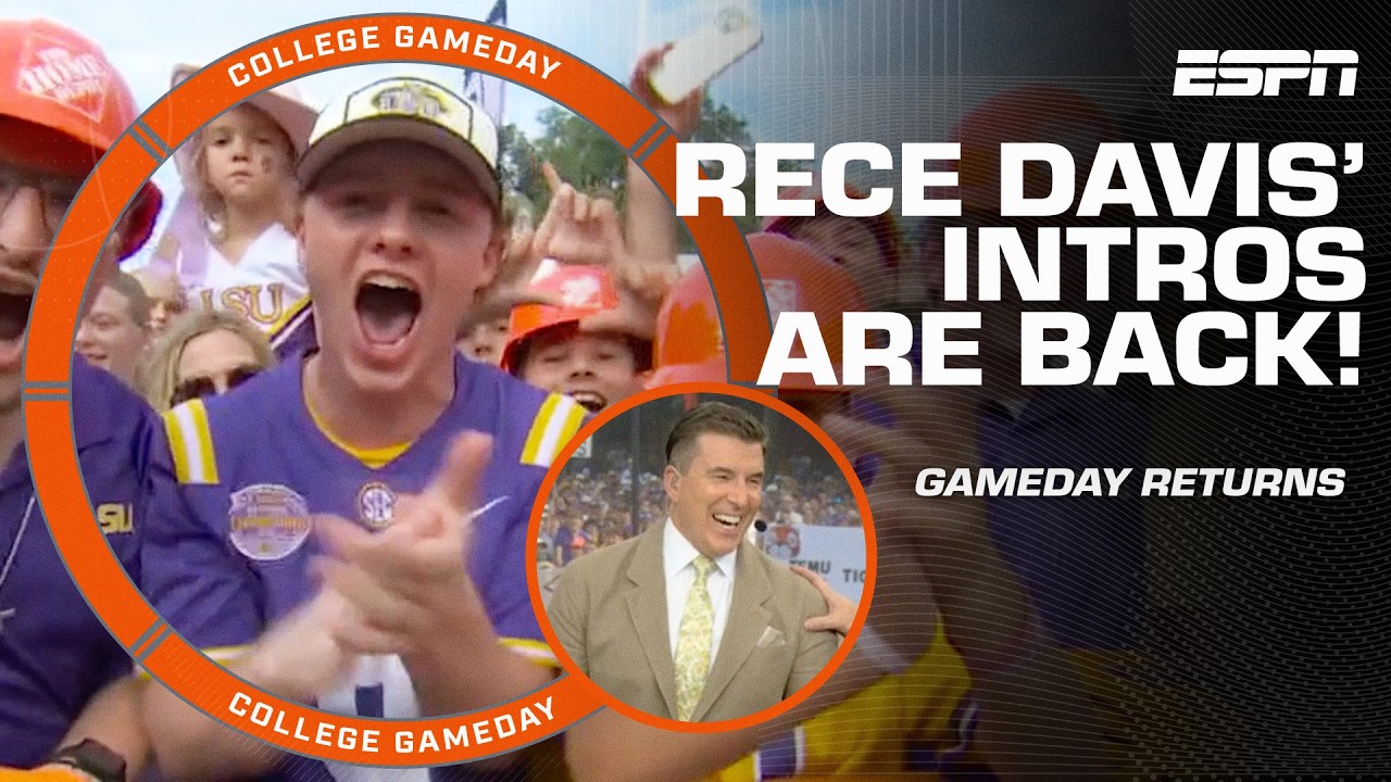 Rece Davis' FIRST College GameDay intro of the 2026 college football season 🏈 thumbnail