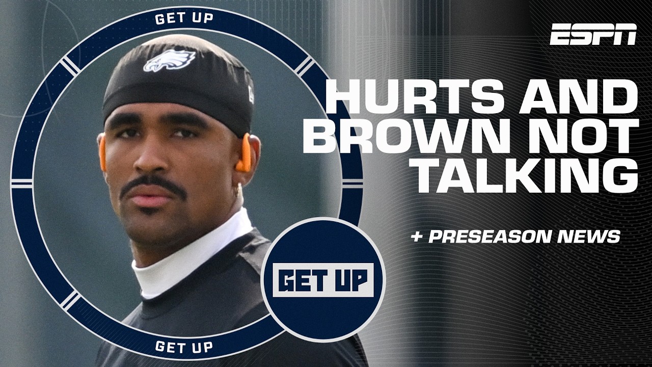 WOW! REALITY TV! HOLLYWOOD! 😲 Reactions to the Jalen Hurts-A.J. Brown relationship | Get Up thumbnail