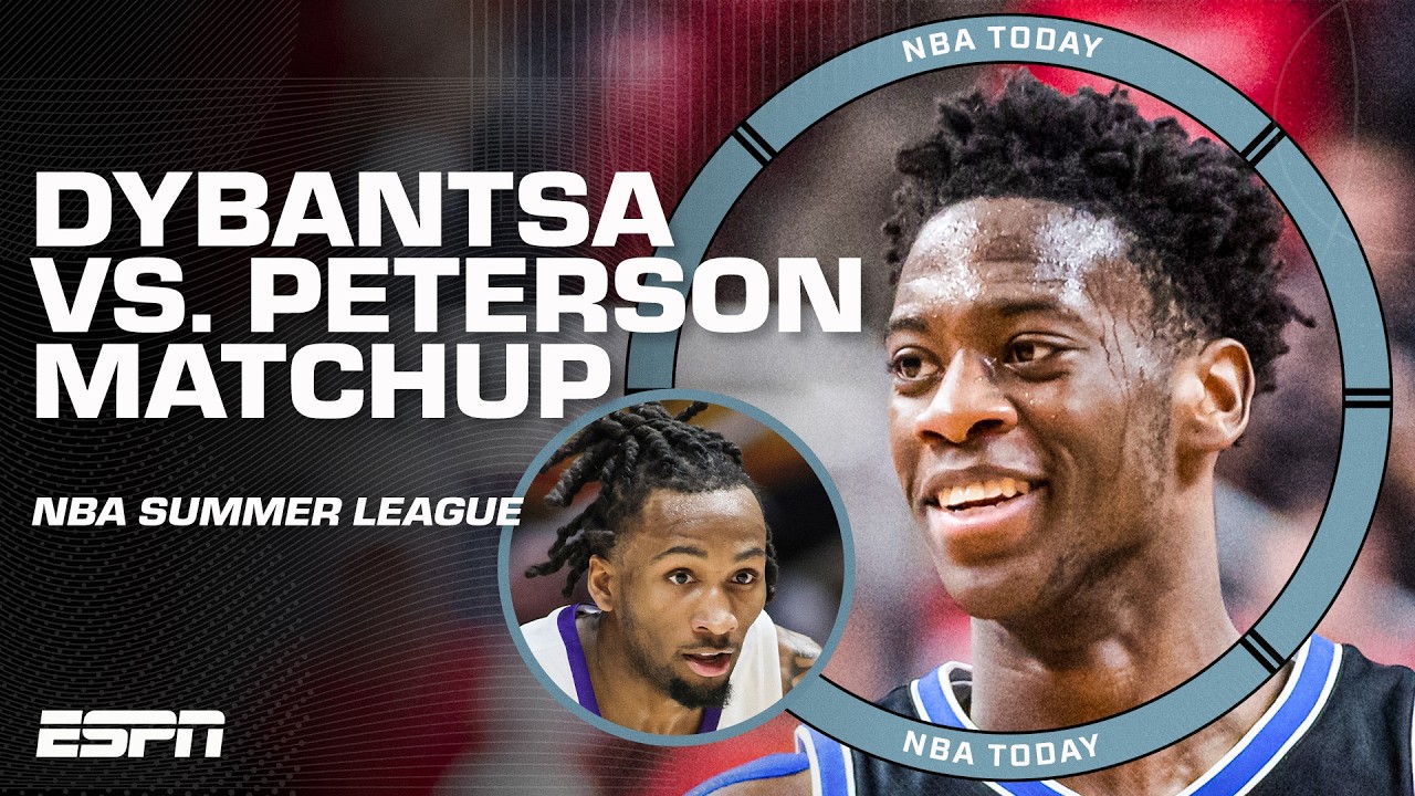 No. 1 vs No. 2 🔥 AJ Dybantsa and Darryn Peterson face off in Summer League | NBA Today thumbnail