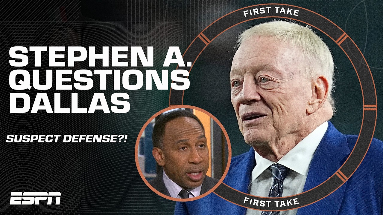Stephen A. wonders if the Cowboys' defense can GET AVERAGE đŗ | First Take thumbnail