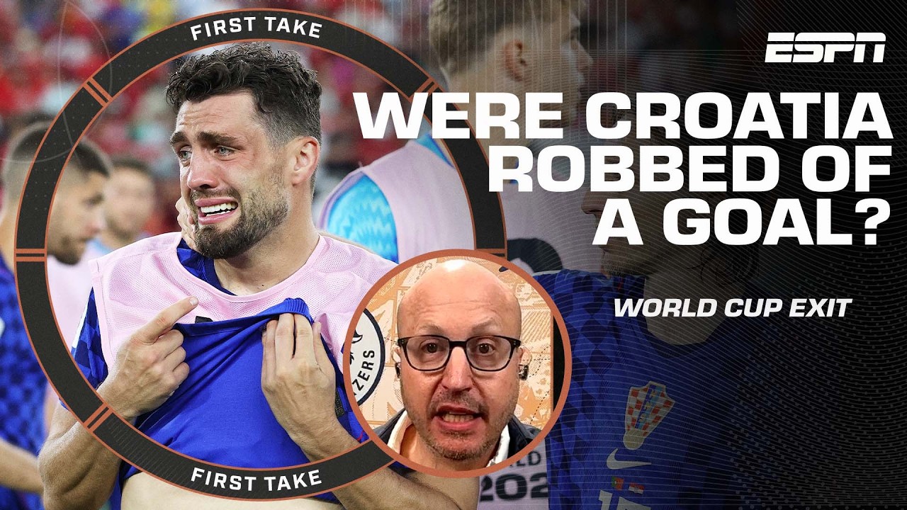 World Cup Controversy ⚽ Roger Bennett reacts to VAR call on Croatia against Portugal | First Take thumbnail