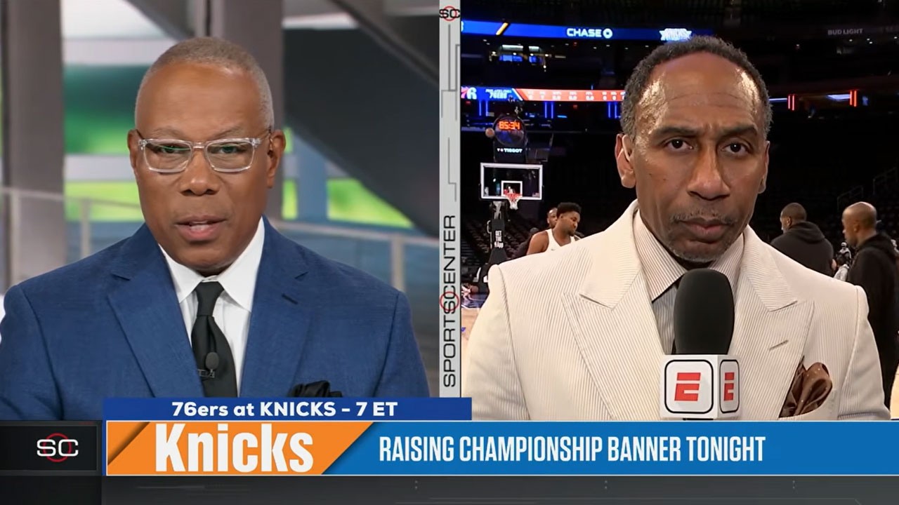 Stephen A. Smith on LeBron James' 76ers debut, Knicks raising championship banner | SportsCenter thumbnail